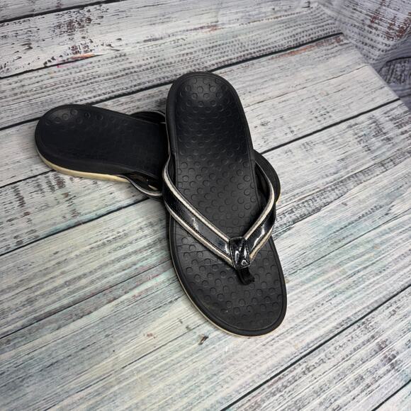 Vionic Black Flip Flop Sandals Women’s Size 11 Comfort Orthotic Arch Support - Picture 3 of 3